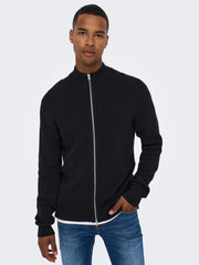 Phil Knit Cardigan - Dark Navy - Only & Sons - Blue